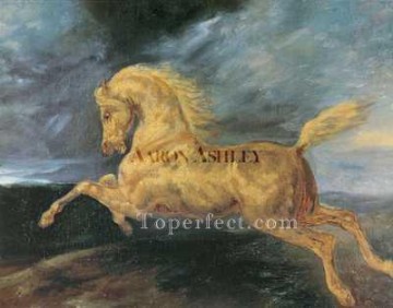 雷に怯える馬 ARX ロマン主義者セオドア・ジェリコー Oil Paintings